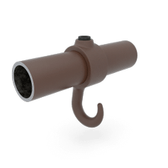Buiskoppeling Kapstokhaak - vintage bruin-B / 26,9 mm